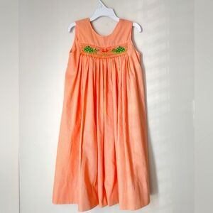 Amanda Remembered Girls Gingham Turtle Smocked Dress